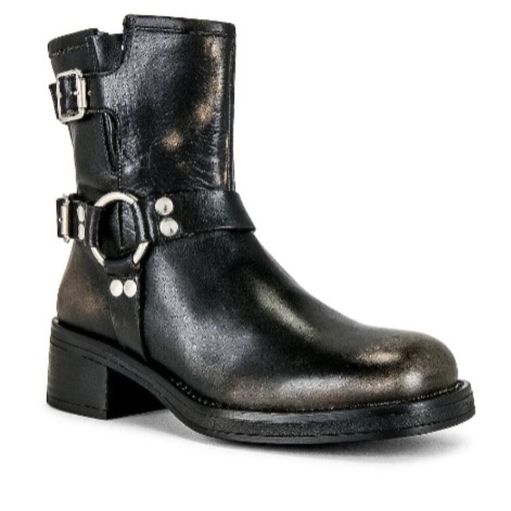 Steve Madden Brixton Black Engineer Boot